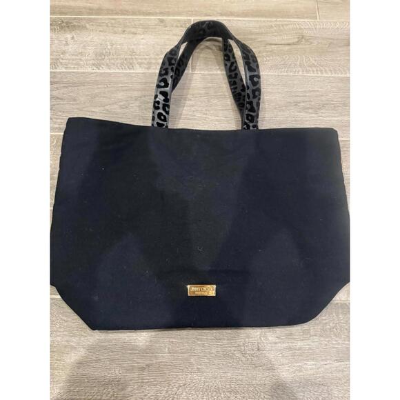 Jimmy Choo Handbags - Jimmy Choo Parfums Black Tote Bag Leopard Print Handles Large Carryall